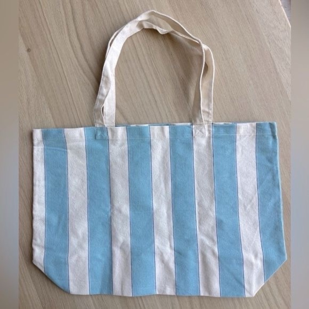 🌁 NWOT Sezane Blue and White Striped Tote Bag | San Francisco limited edition